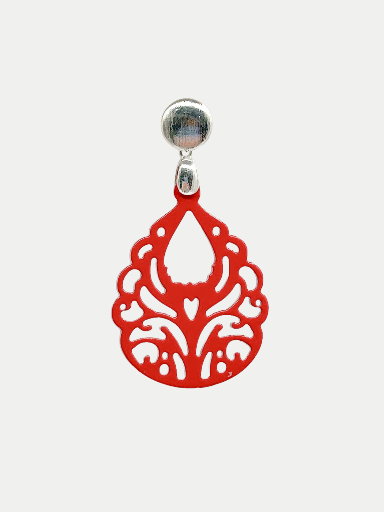 Horn Ohrring Vein Red