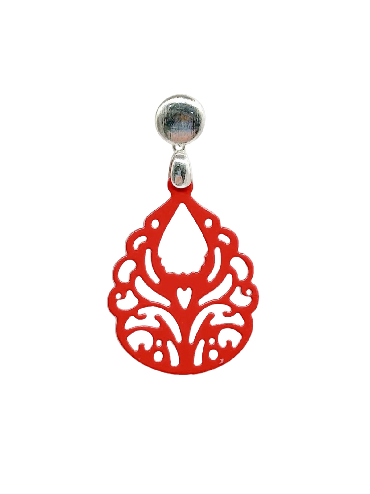 Horn Ohrring Vein Red