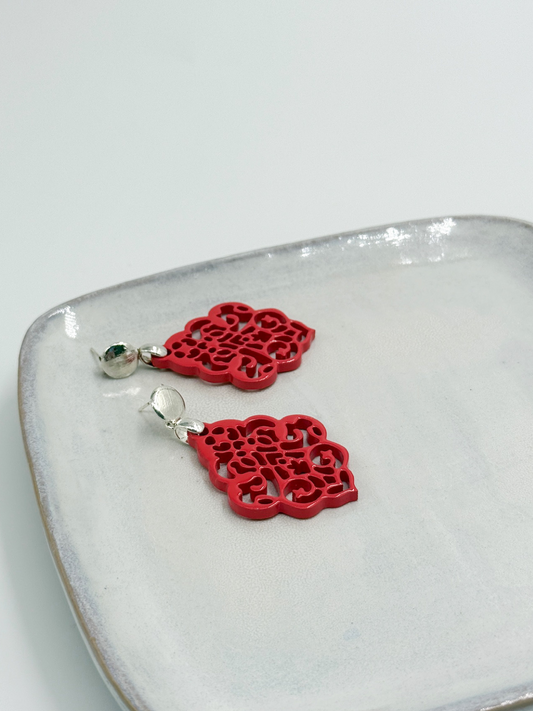 Horn Ohrring Delico Red