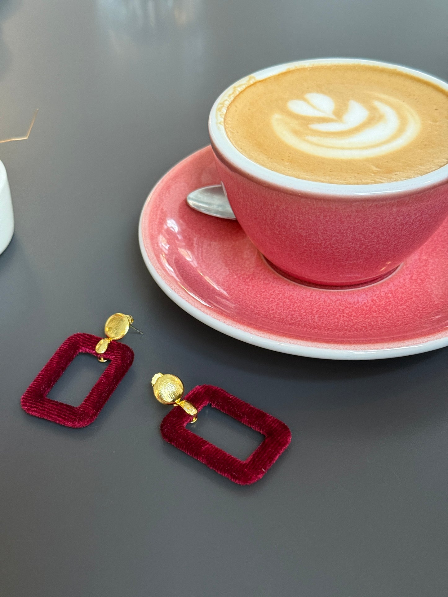 Samt Ohrring Velvet Red
