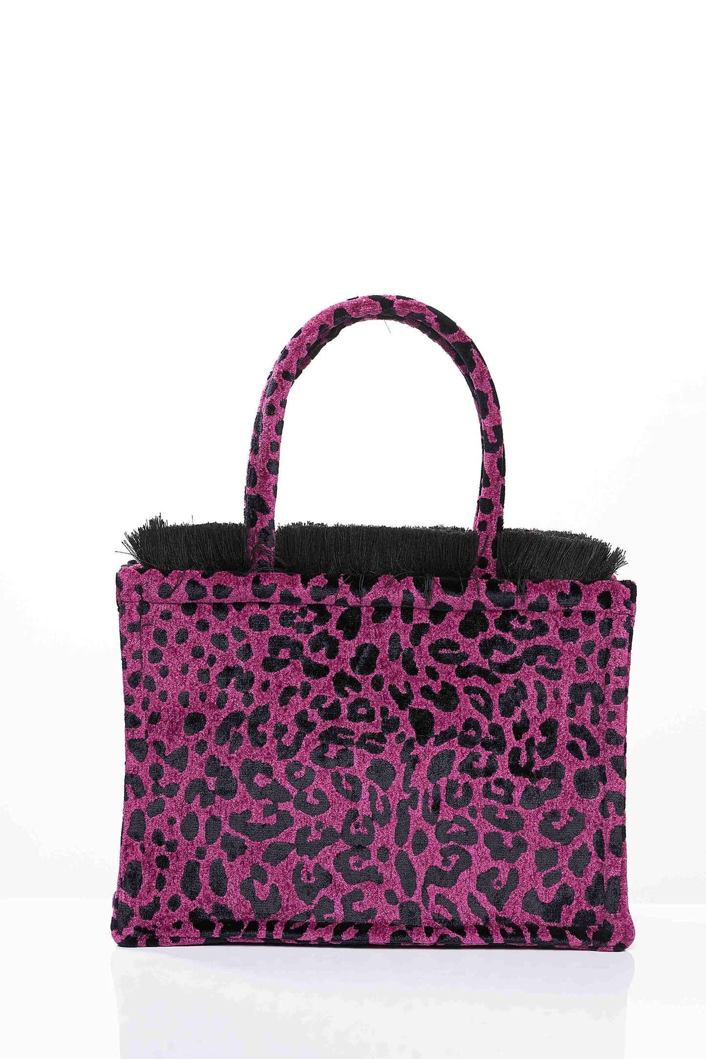Handtasche Sorena LEOPARD VELVET MAGENTA Medium Tote