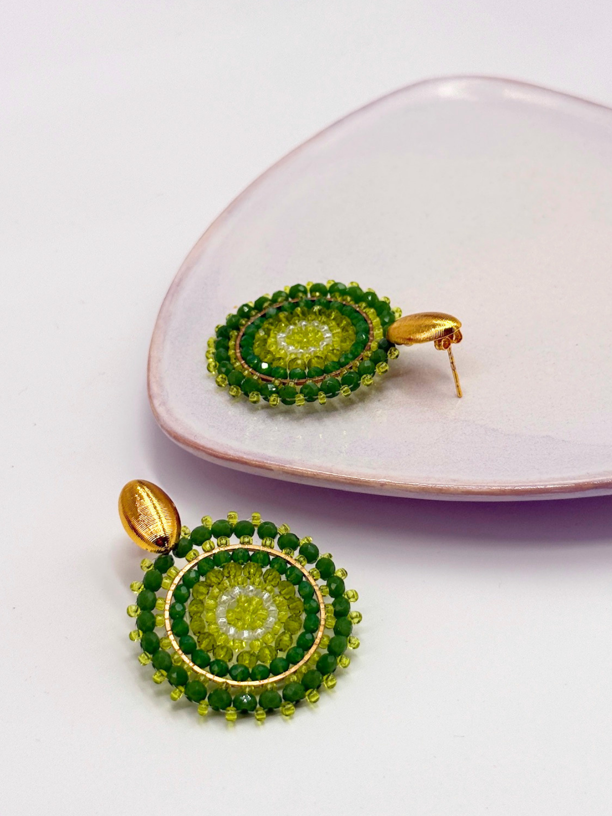 Glitzer Ohrringe Infinite Glam Lime