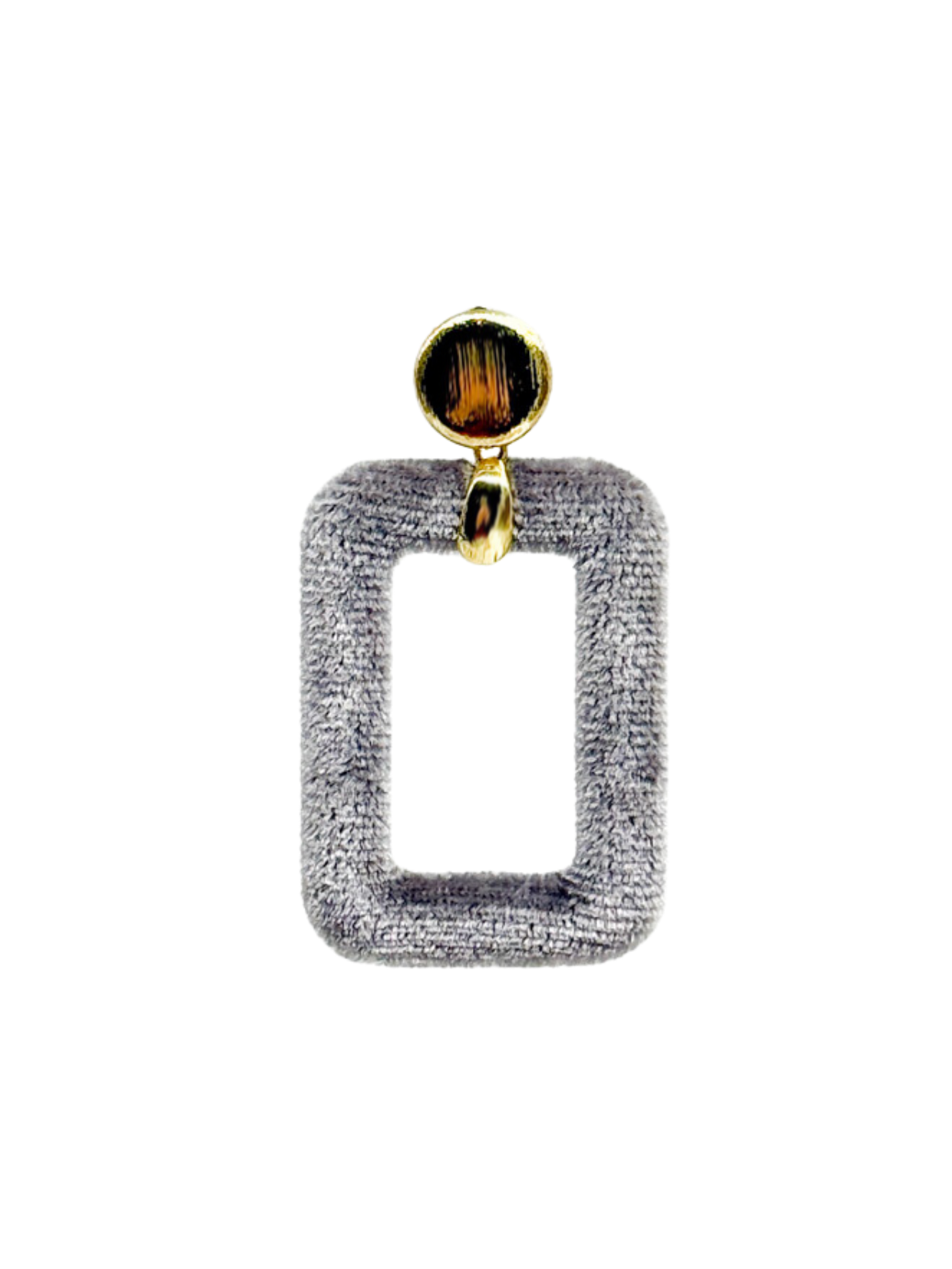 Trendaria_Samt_Ohrring_Velvet_Grau-_einzeln