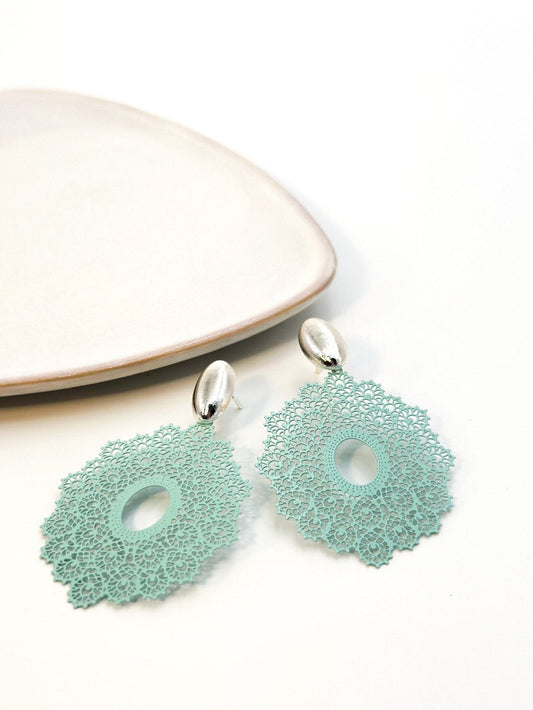 Light Metal Pattern Turquoise - Trendaria