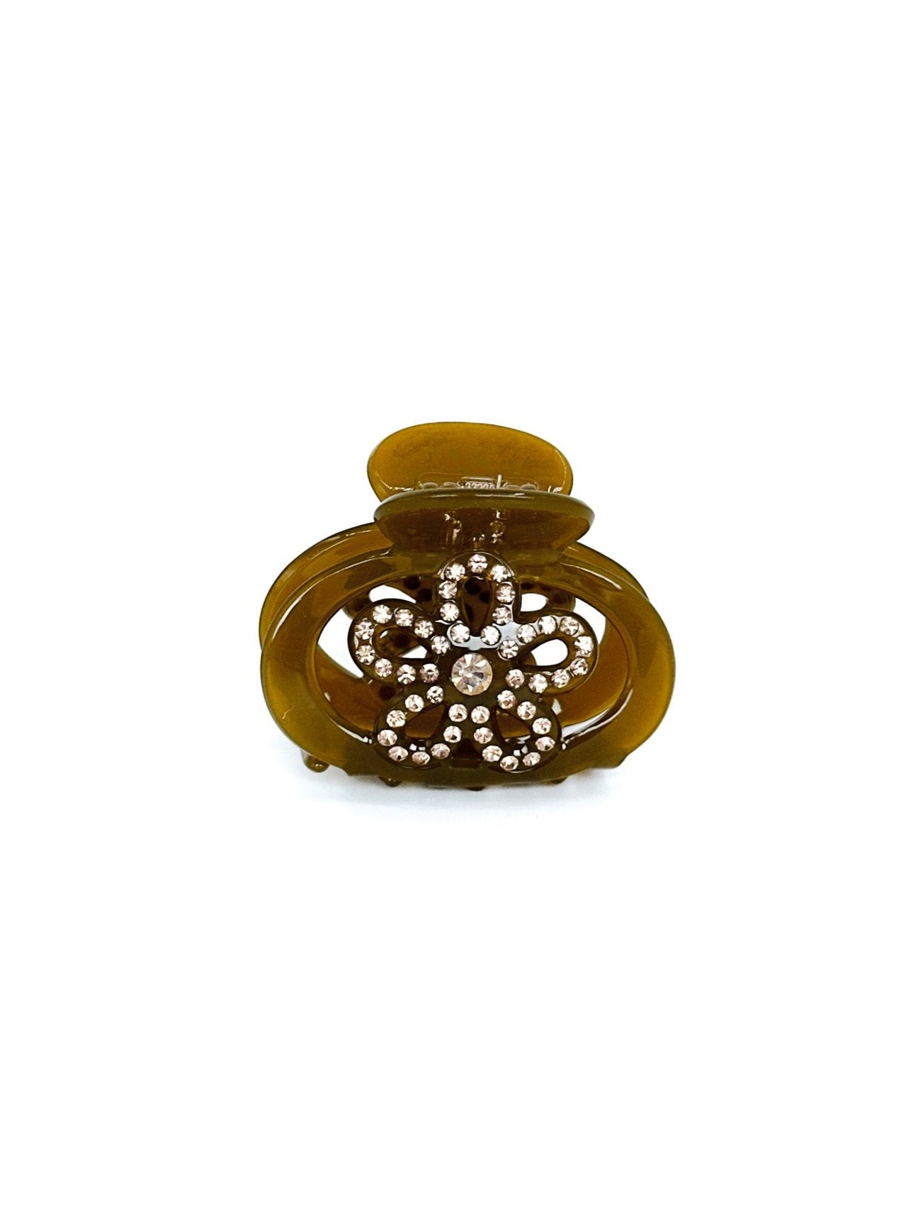 Chloe Flower Clip Brown