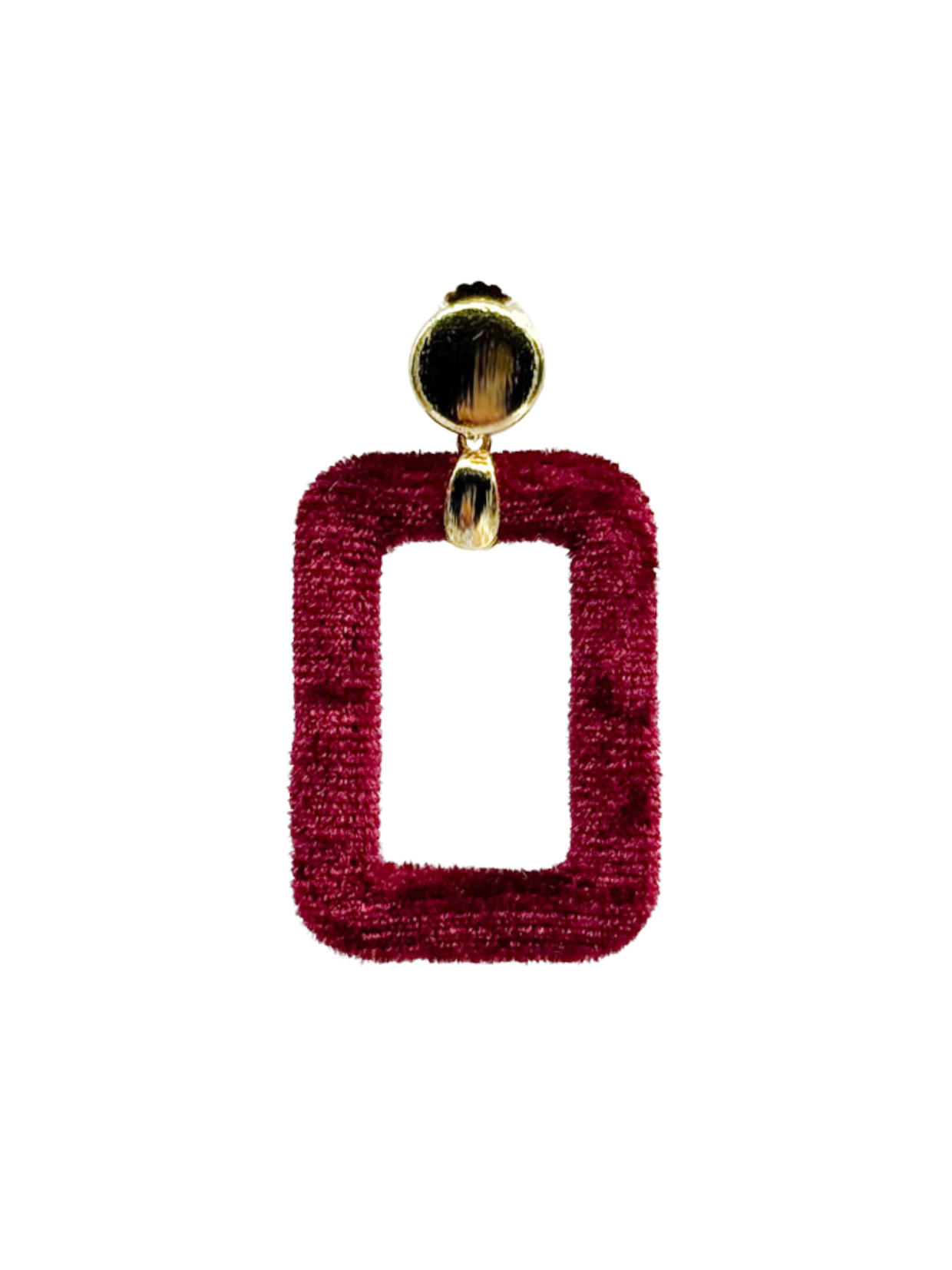 Samt Ohrring Velvet Red einzeln