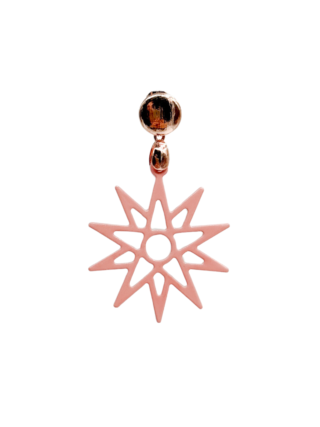 Horn Ohrring Sisi Star Rose -  Handgefertigt | Trendaria