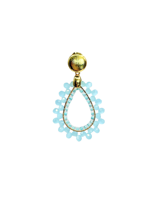 Glitzer Ohrringe Summer Drops Blue