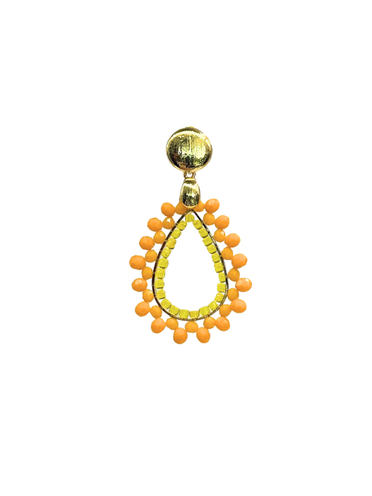 Glitzer Ohrringe Summer Drops Gelb
