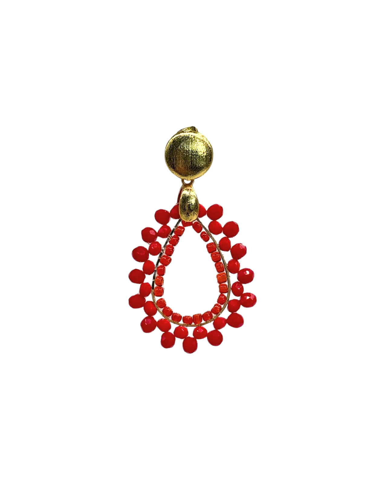 Glitzer Ohrringe Summer Drops Red