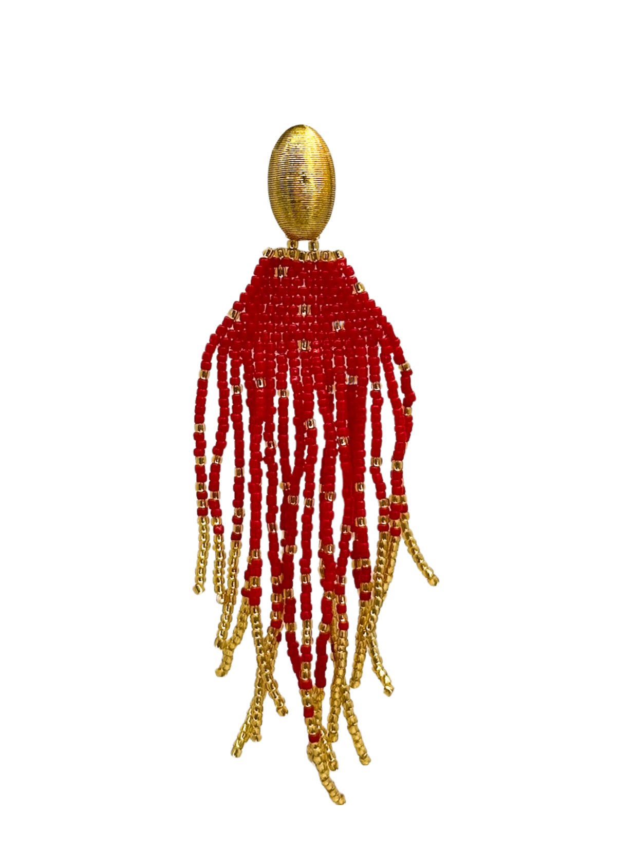 Glitzer Ohrring rot