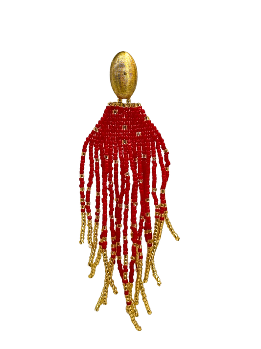 Glitzer Ohrring rot