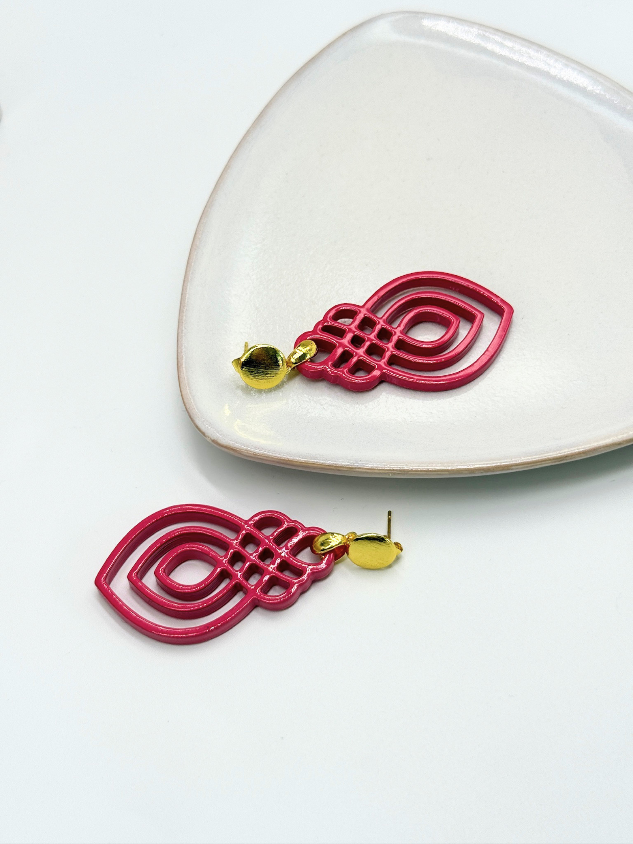 Horn Ohrringe Eloise Pink
