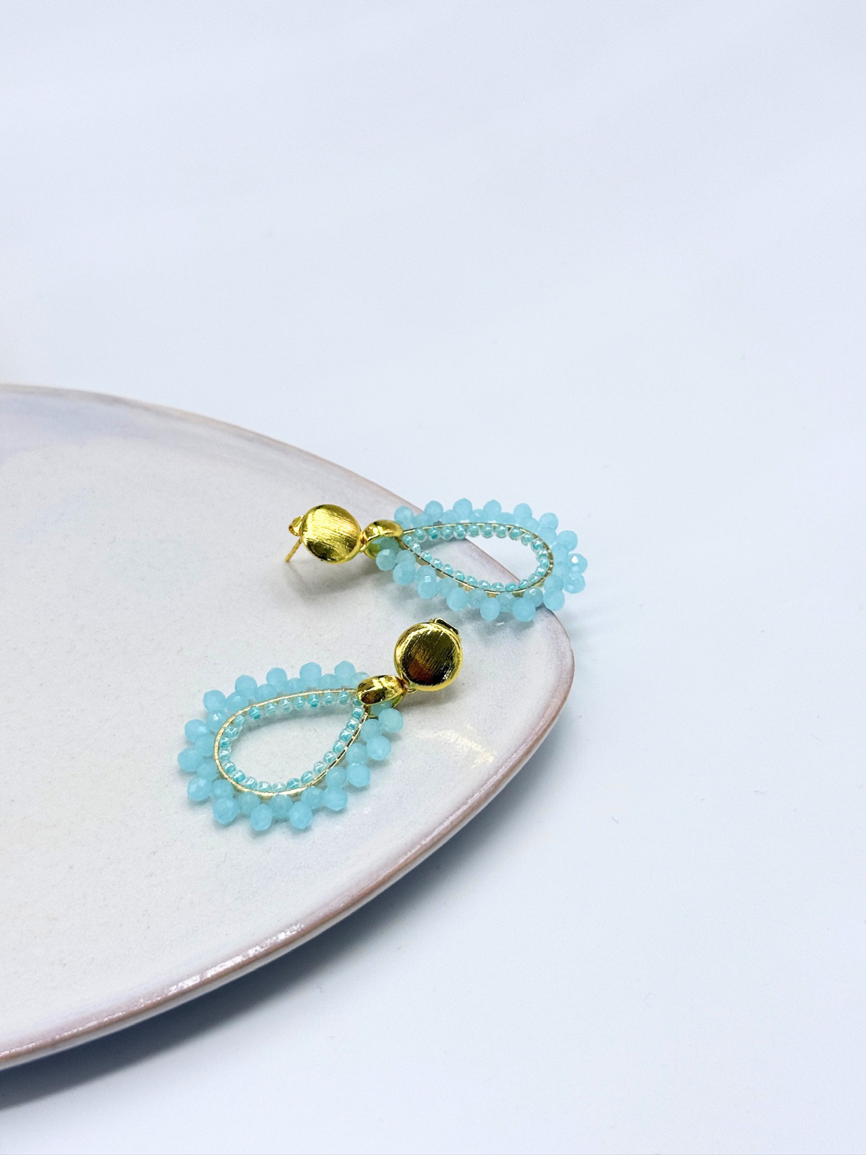 Glitzer Ohrringe Summer Drops Blue