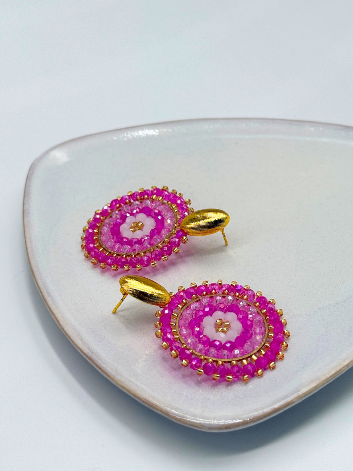 Glitzer Ohrringe Infinite Glam Pink