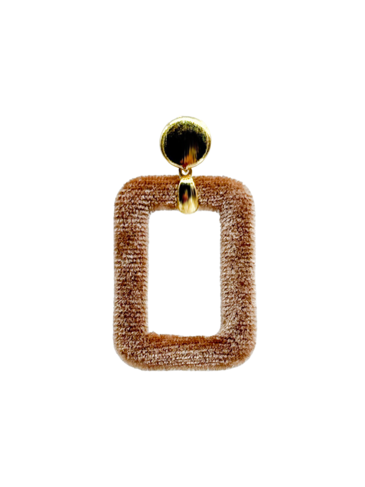 Trendaria Samt Ohrring Velvet Beige einzeln