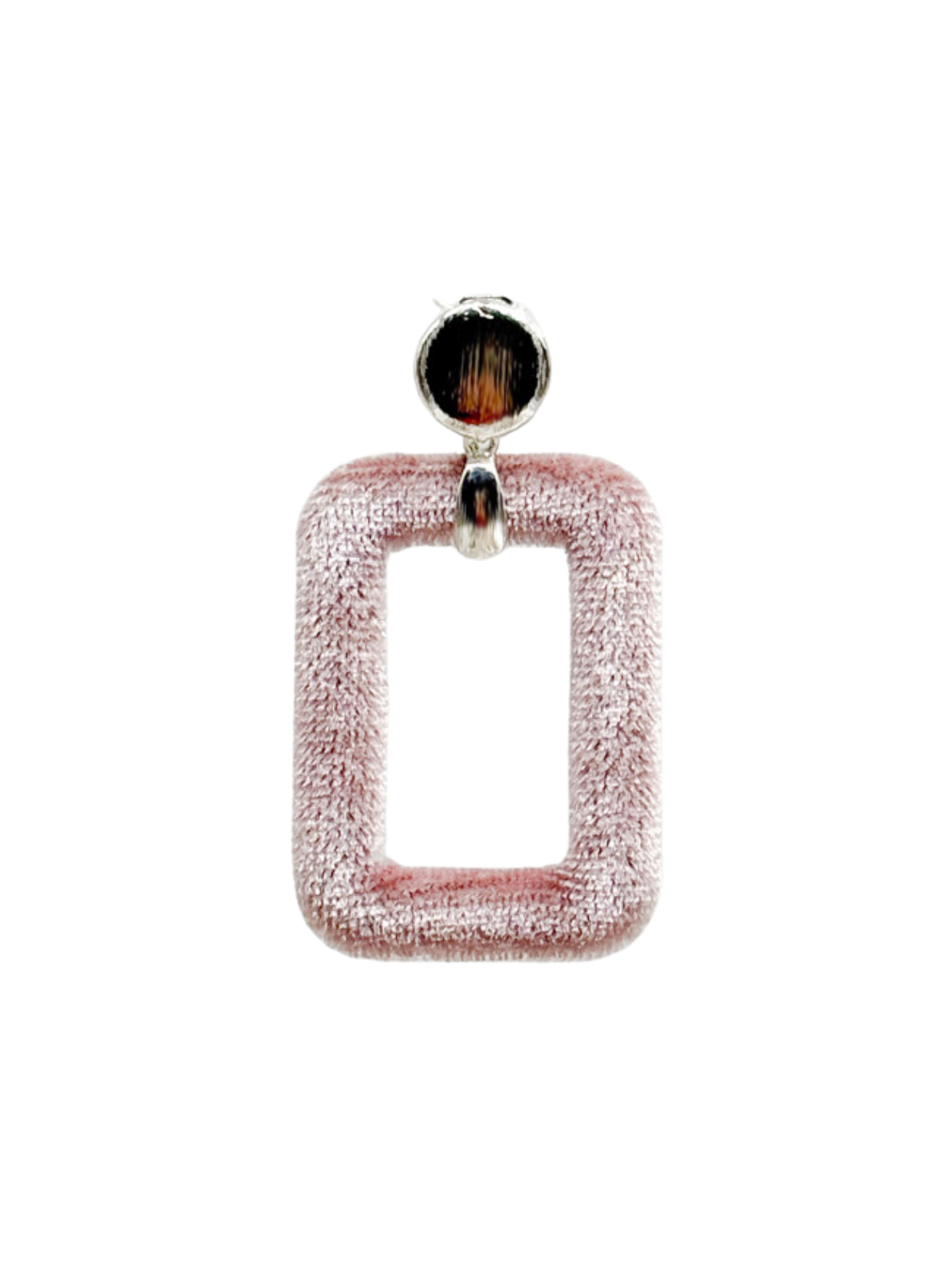 Trendaria_Samt_Ohrring_Velvet_Rosa_einzeln