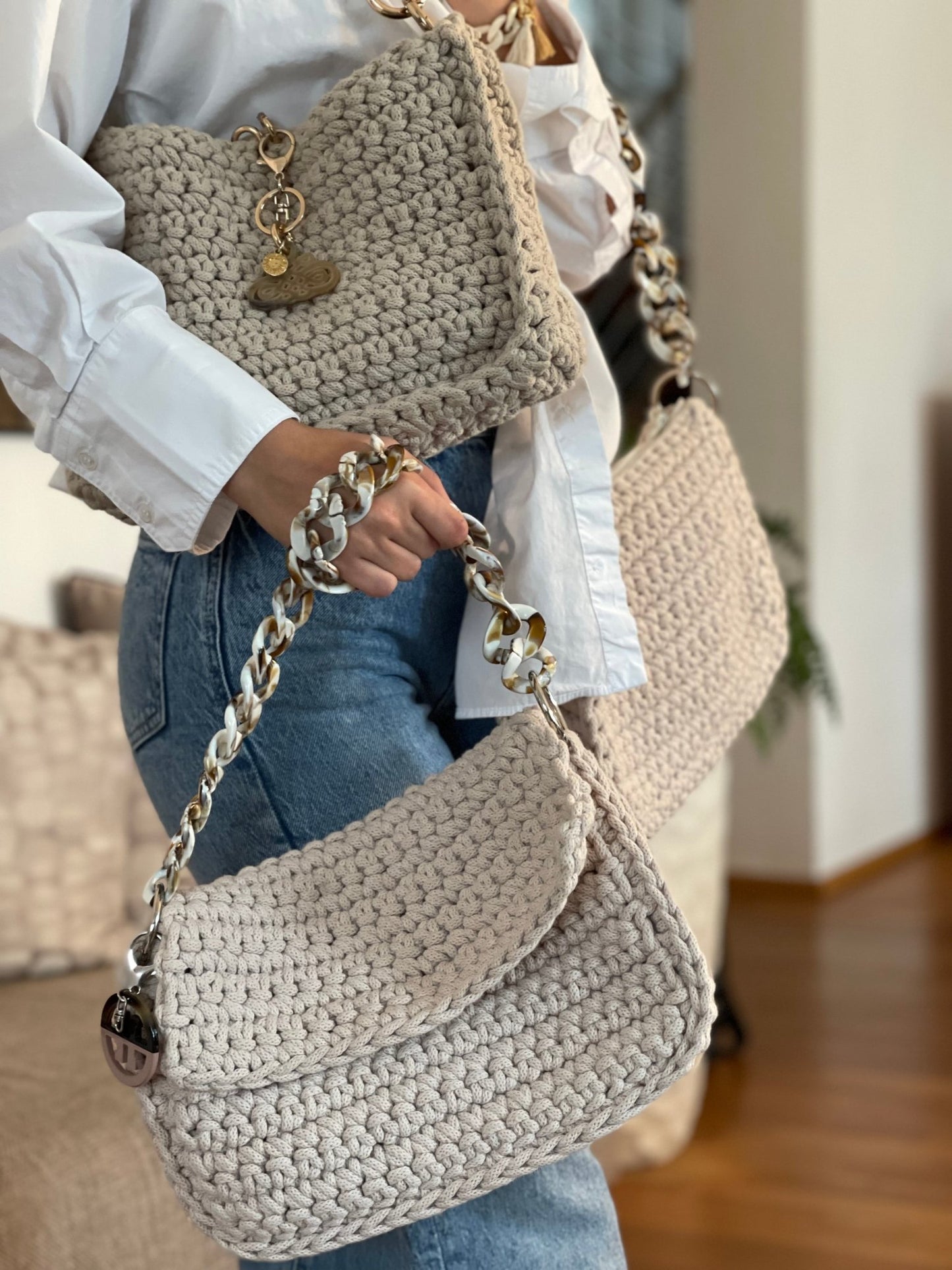 Crochetta Beige Flap - Trendaria