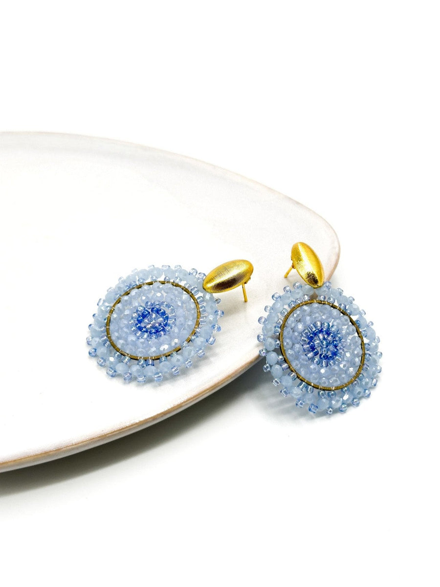 Glitzer Ohrringe Glam Blue