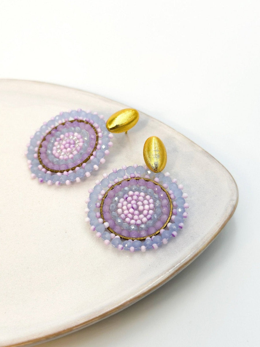 Glitzer Ohrringe Glam Lilac
